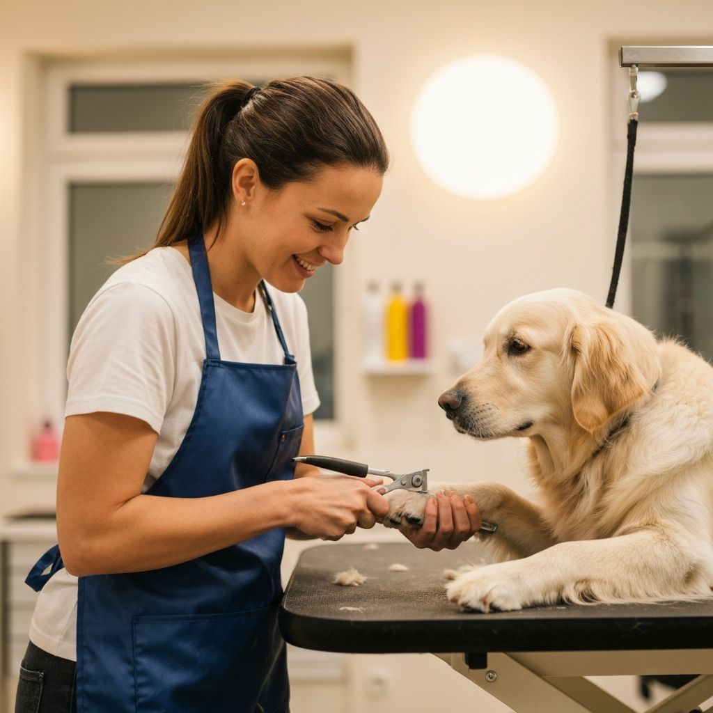 Dog nail clipping service at Guru Kripa Dog Salon