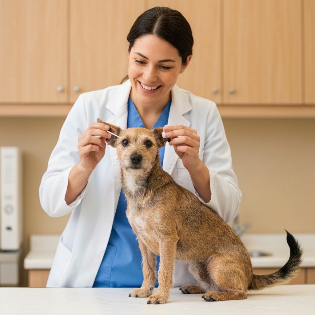 Dog ear cleaning service at Guru Kripa Dog Salon